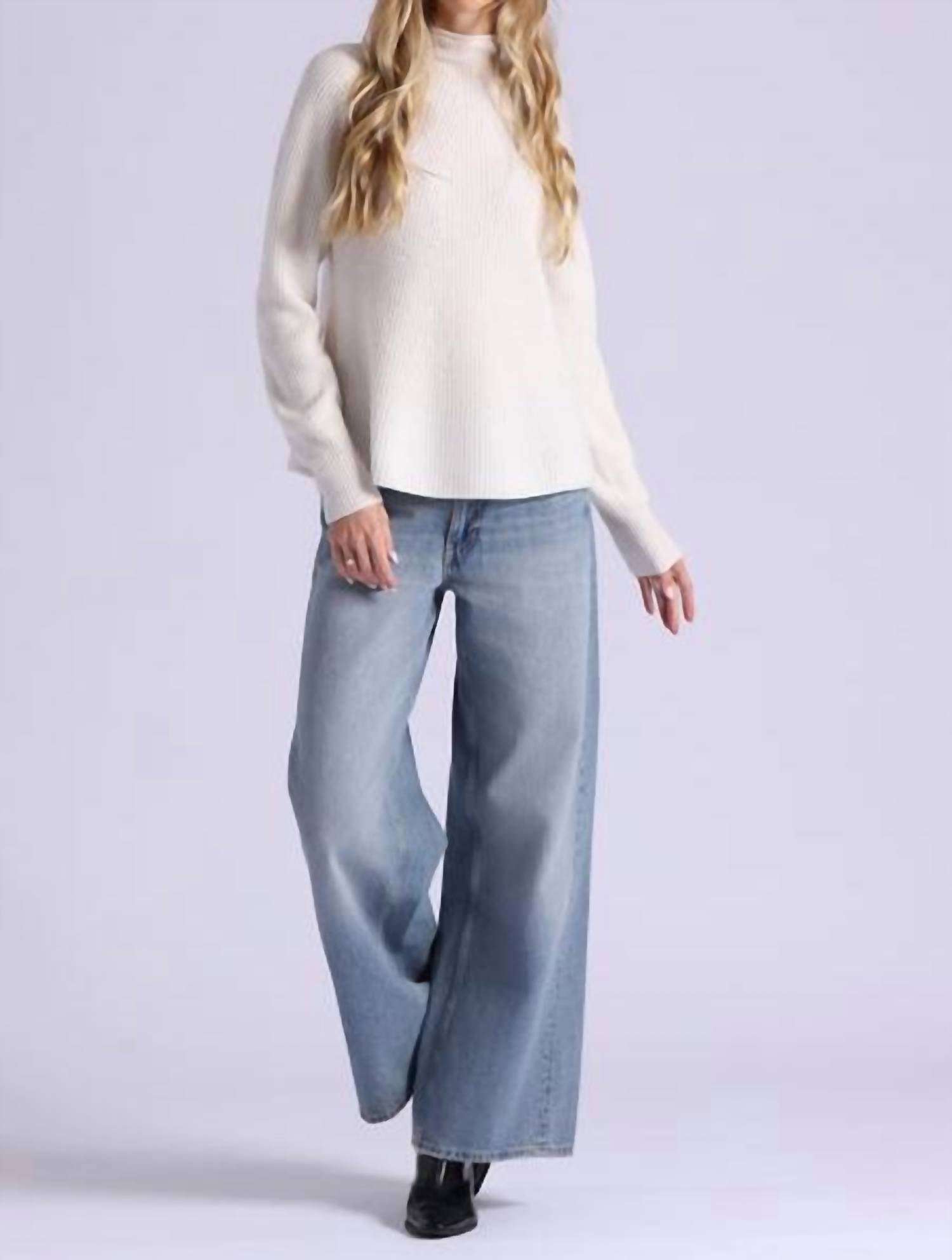 Minnie Rose - Luxe Cashmere Seamless Mock Neck Sweater