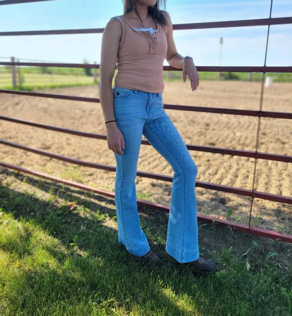 Kancan - Roxanne High Rise Flare Jeans