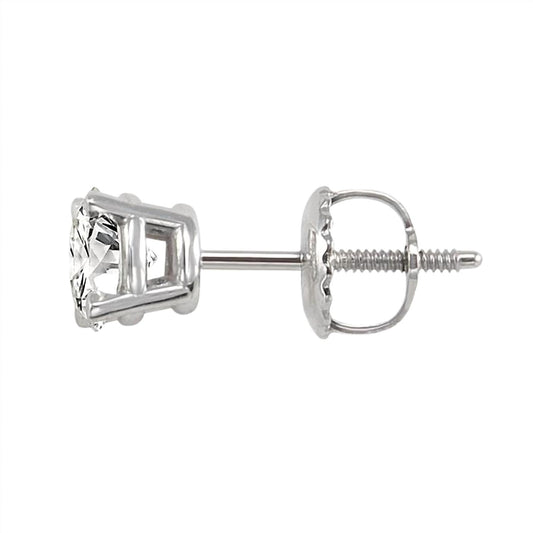 Aamiaa - 1.25 Carat Natural Diamond Round Brilliant Stud Earrings