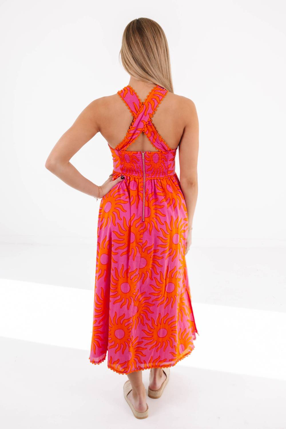 J.Marie - Mara Ric Rac Cross Midi Dress