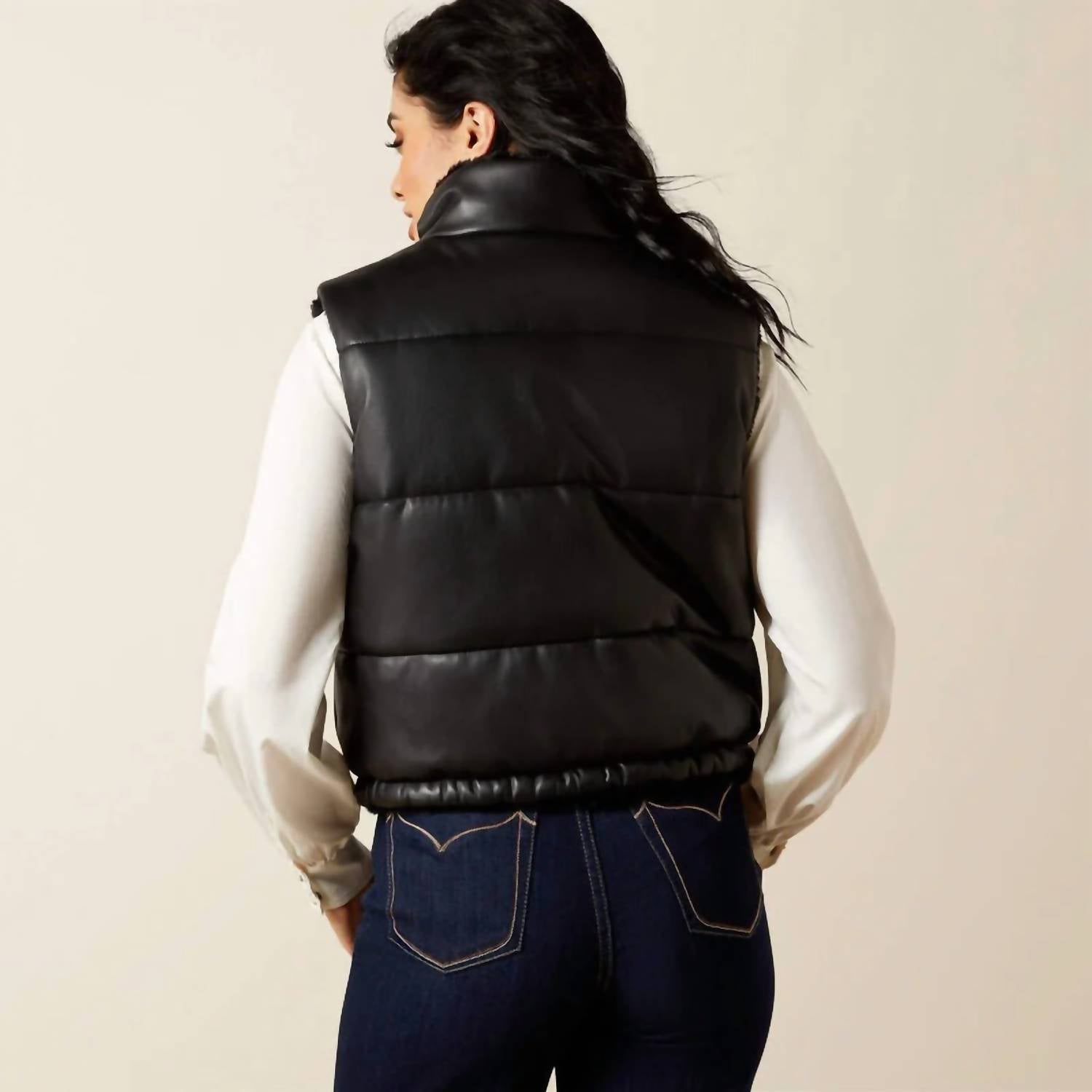 ARIAT Echo Reversible Vest in string - women's jacket