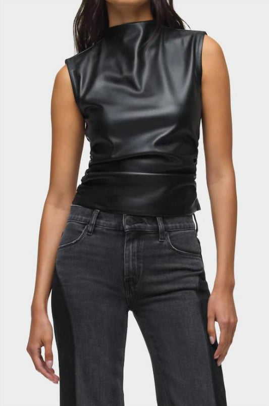 Hudson - Vegan Leather Sleeveless Top