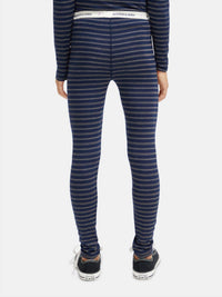 Scotch & Soda - Girl's Striped Glitter Leggings