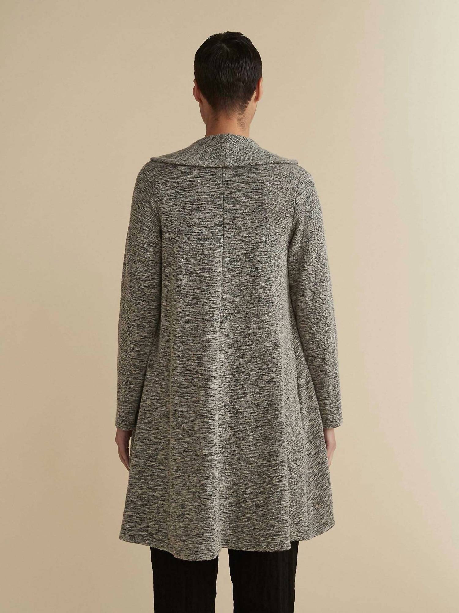 cut loose Crimped Swing Coat in moonbeam - women's jacket - alternate view