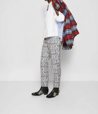 Munthe - Pre-loved Cottage Pants With Geometric Ikat Brocade Pattern