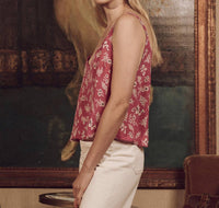 The Great. - Aubergine V-neck Cami Top