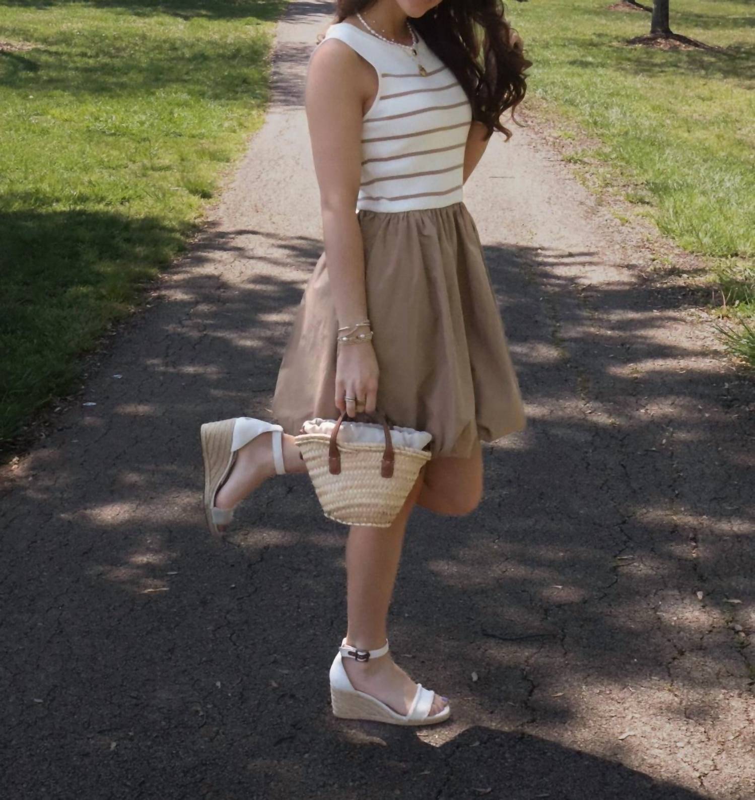 Gilli - Bubble Hem & Stripe Dress