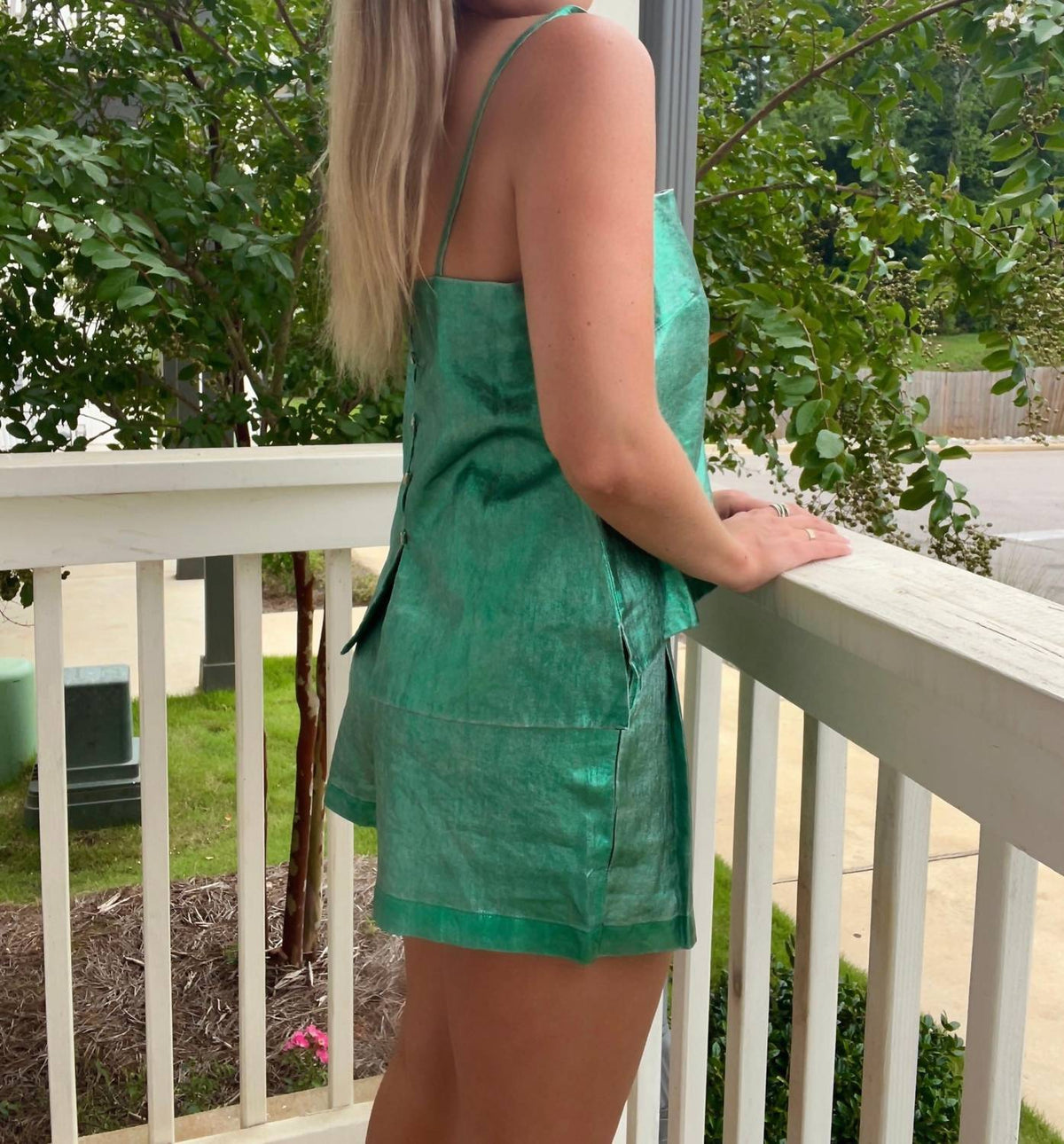 Lanhtropy - Metallic Linen Top