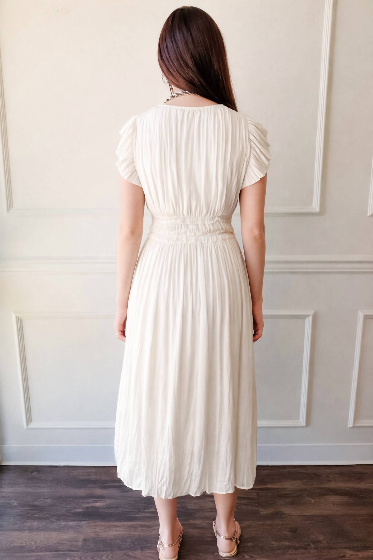 Current Air - Blossom Breeze Pleated Midi Dress