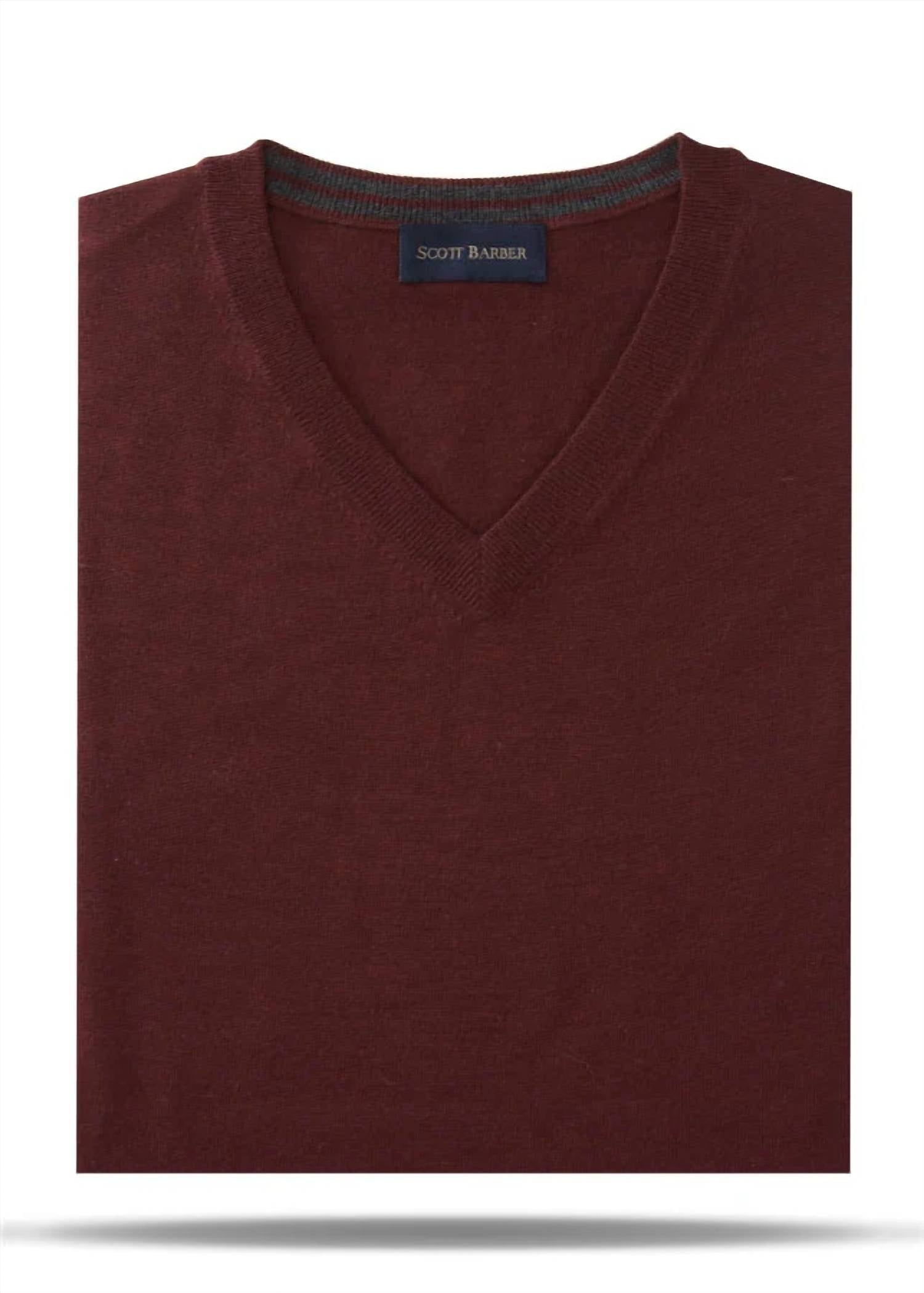 Scott Barber - Men's Merino V Neck Sweater