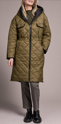 Tribal - Reversible Quilted Hooded Puffer Jacket