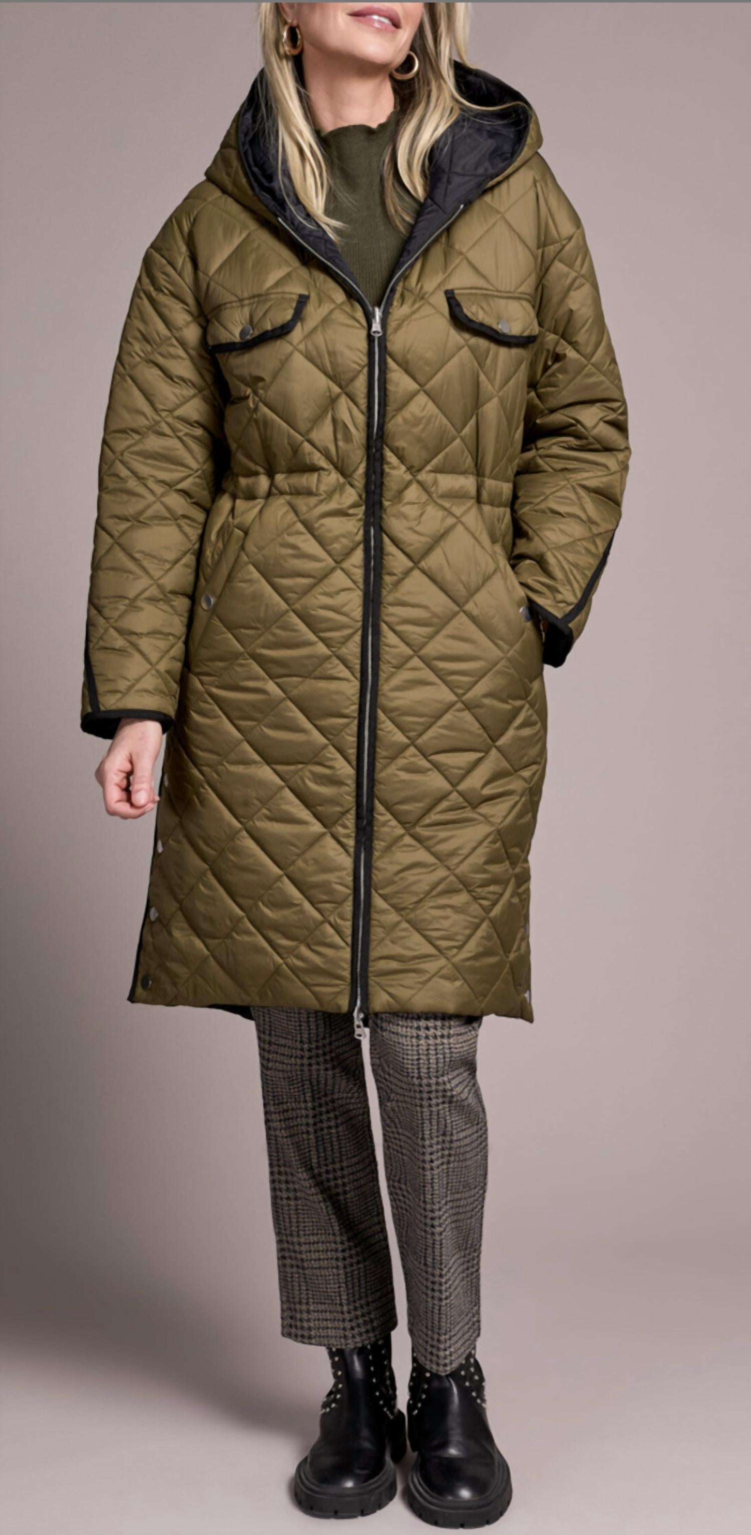 Tribal - Reversible Quilted Hooded Puffer Jacket