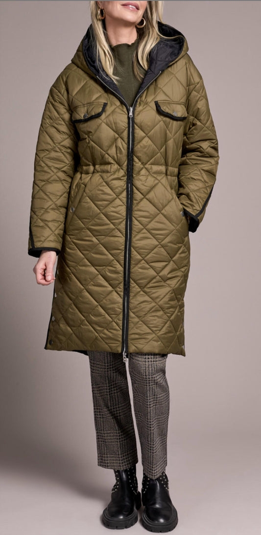 Tribal - Reversible Quilted Hooded Puffer Jacket