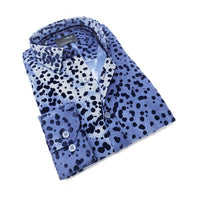 Eight X - Men's Button Down Shirt With Dot Flocking