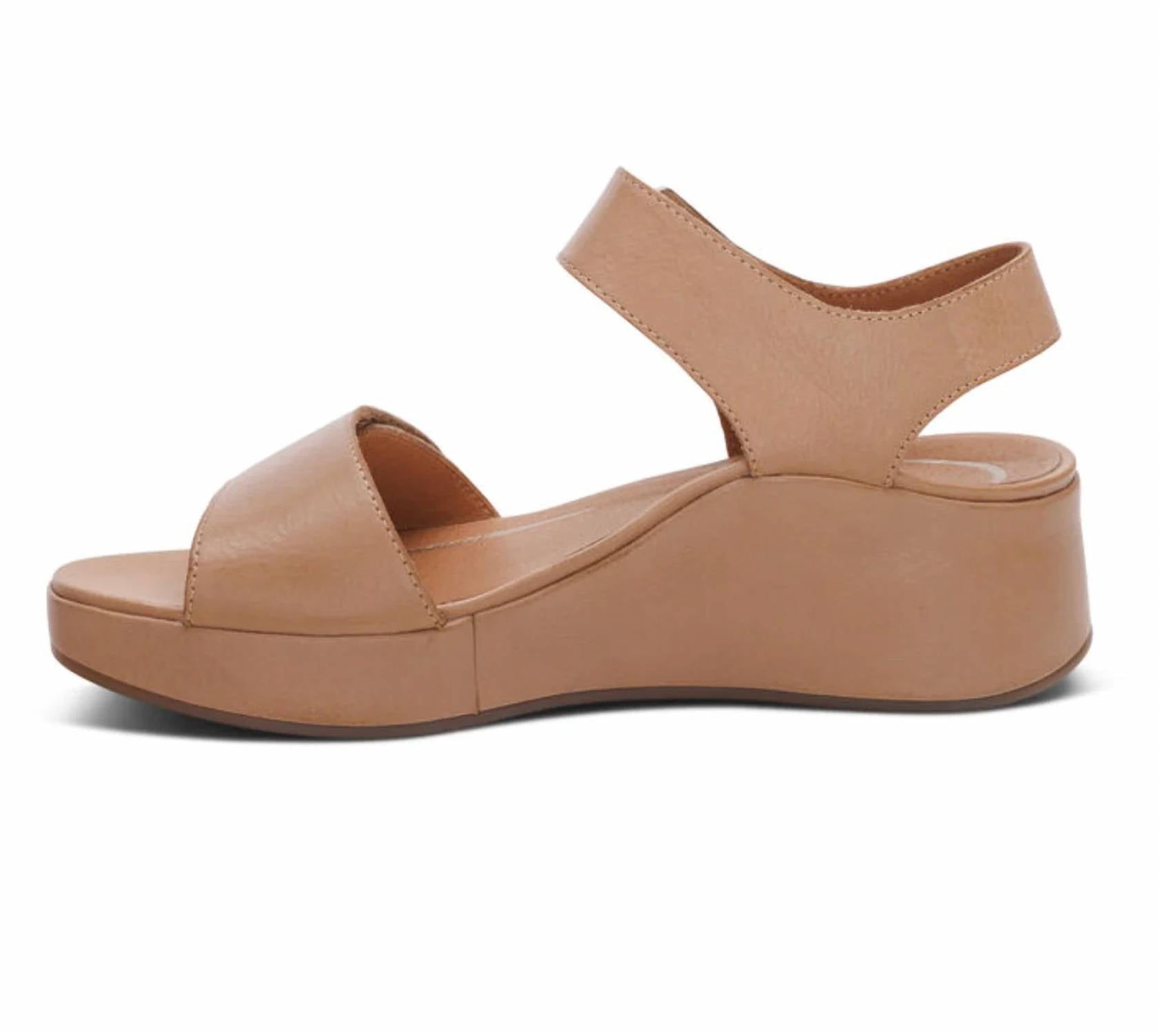 Aetrex - Women's Ariel Adjustable Quarter Strap Wedge