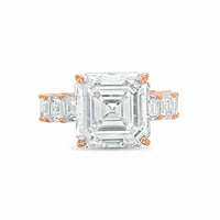 Diana M Jewels - Women's Asscher Lab-Grown Diamond Engagement Ring (20.00 Ct) - Signature