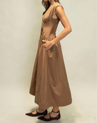 Heyson - Sylvia Ruched Waist Midi Dress