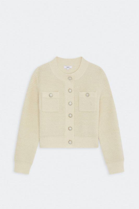 Suncoo - Women's Fancy Button Knit Sweater