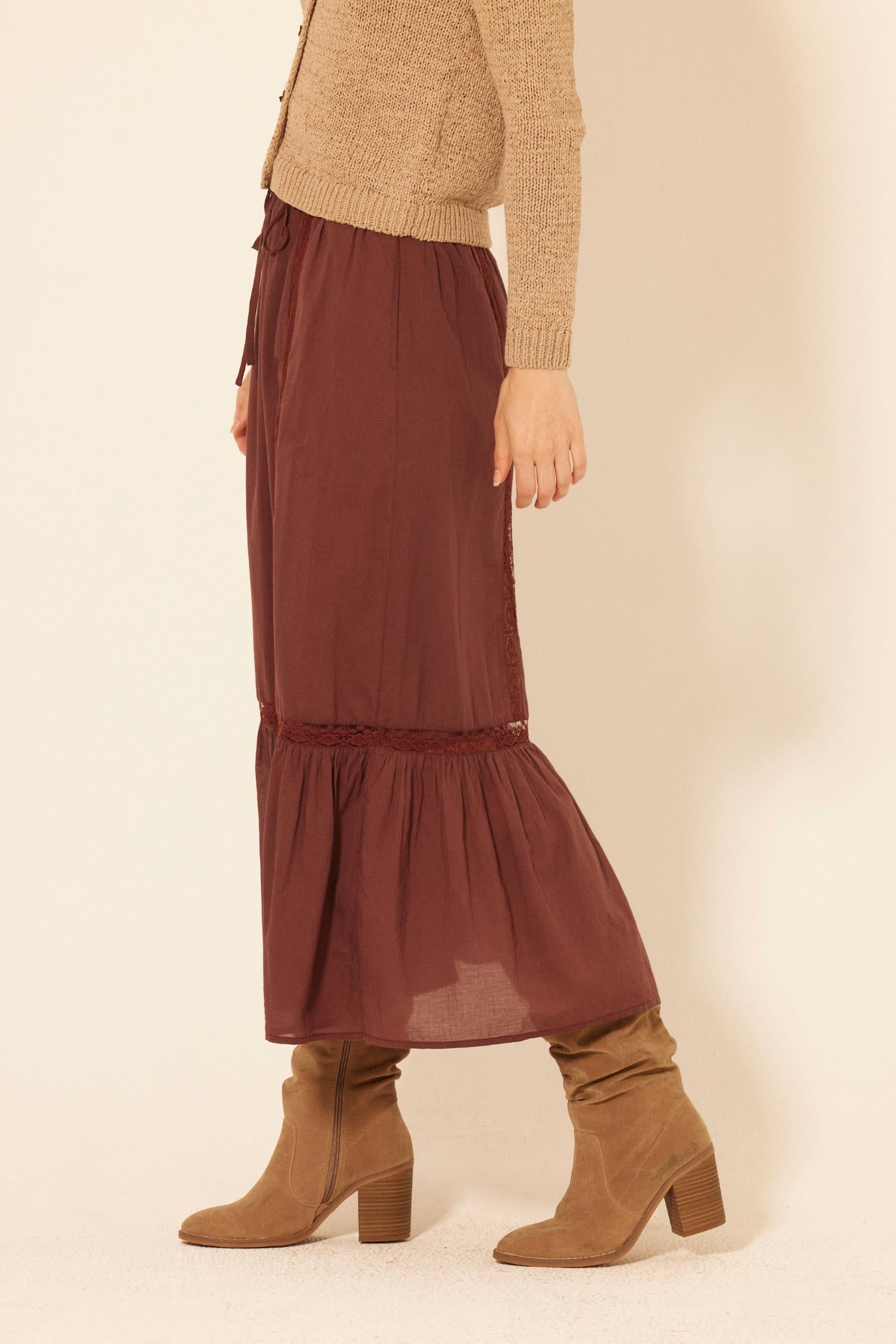 Bila77 - Finch Elastic Tie Waist Skirt