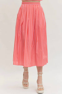 Entro - Striped Skirt Set