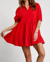 Umgee - Tiered Babydoll Dress