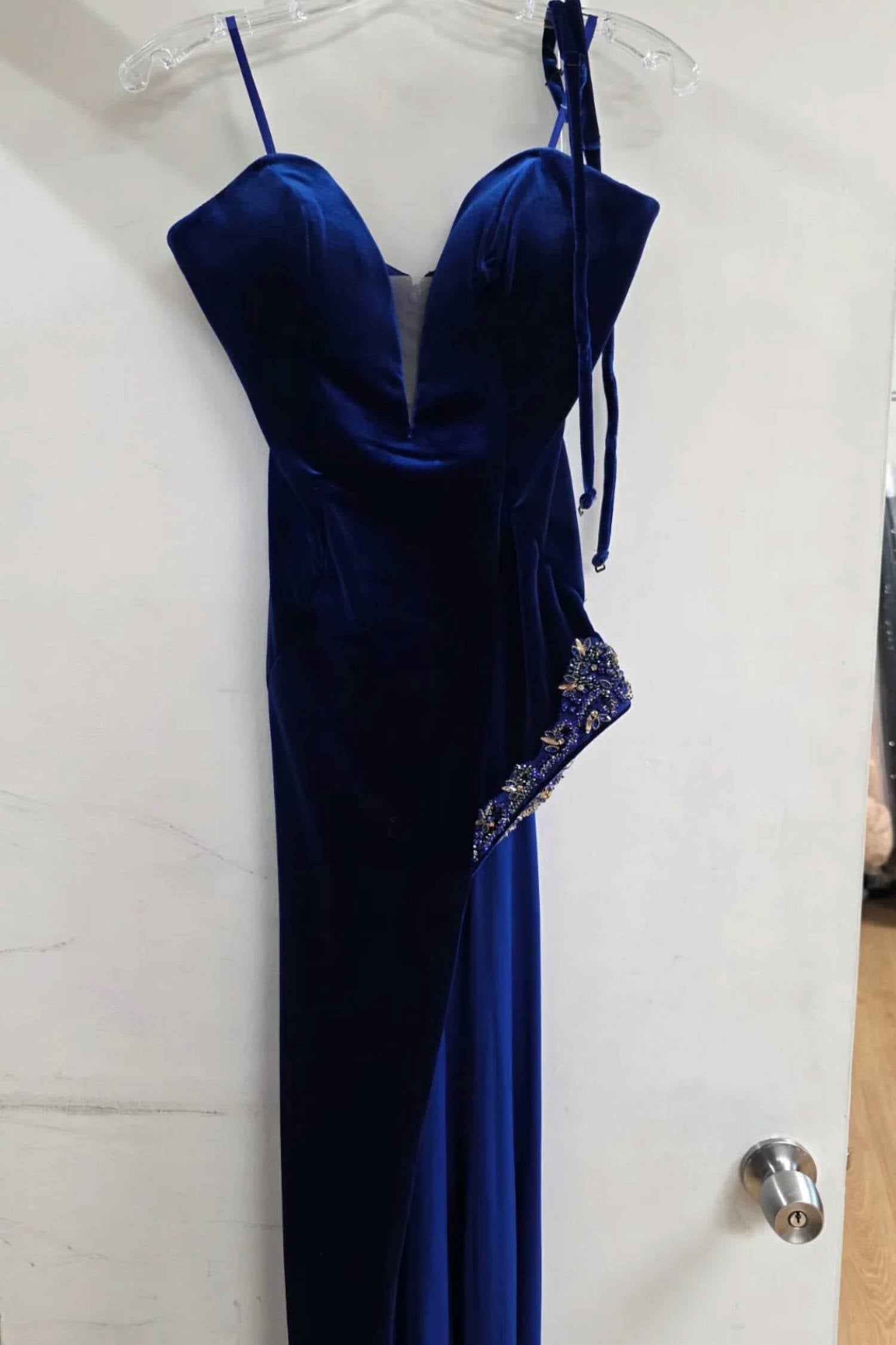 Jovani - Velvet Prom Gown With Strapless Design