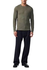 NN07 Kevin Crew Sweater in capers - men's sweater - detail view