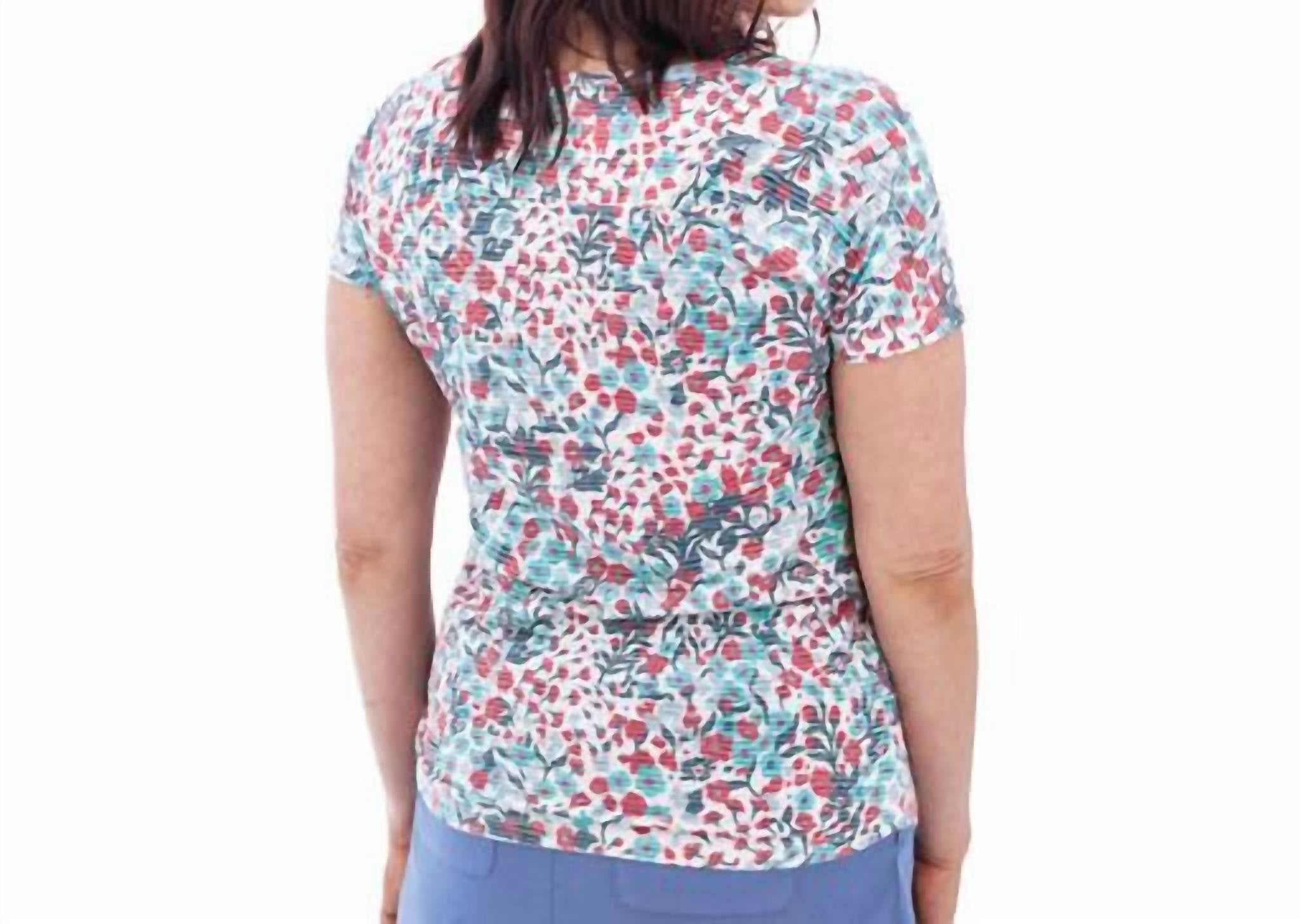 Aventura Women's Charlie Top in floral - women's t-shirt - detail view
