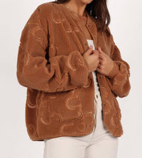 By Together - Flower Pattern Button Down Jacket