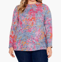 Nic + Zoe - Alena Abstract Glow Tee - Plus