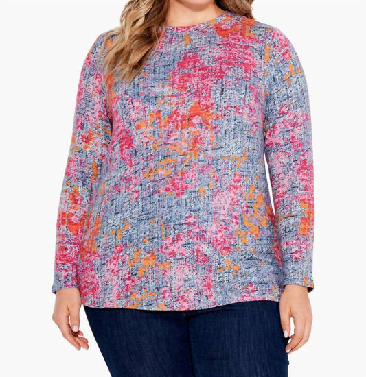 Nic + Zoe - Alena Abstract Glow Tee - Plus