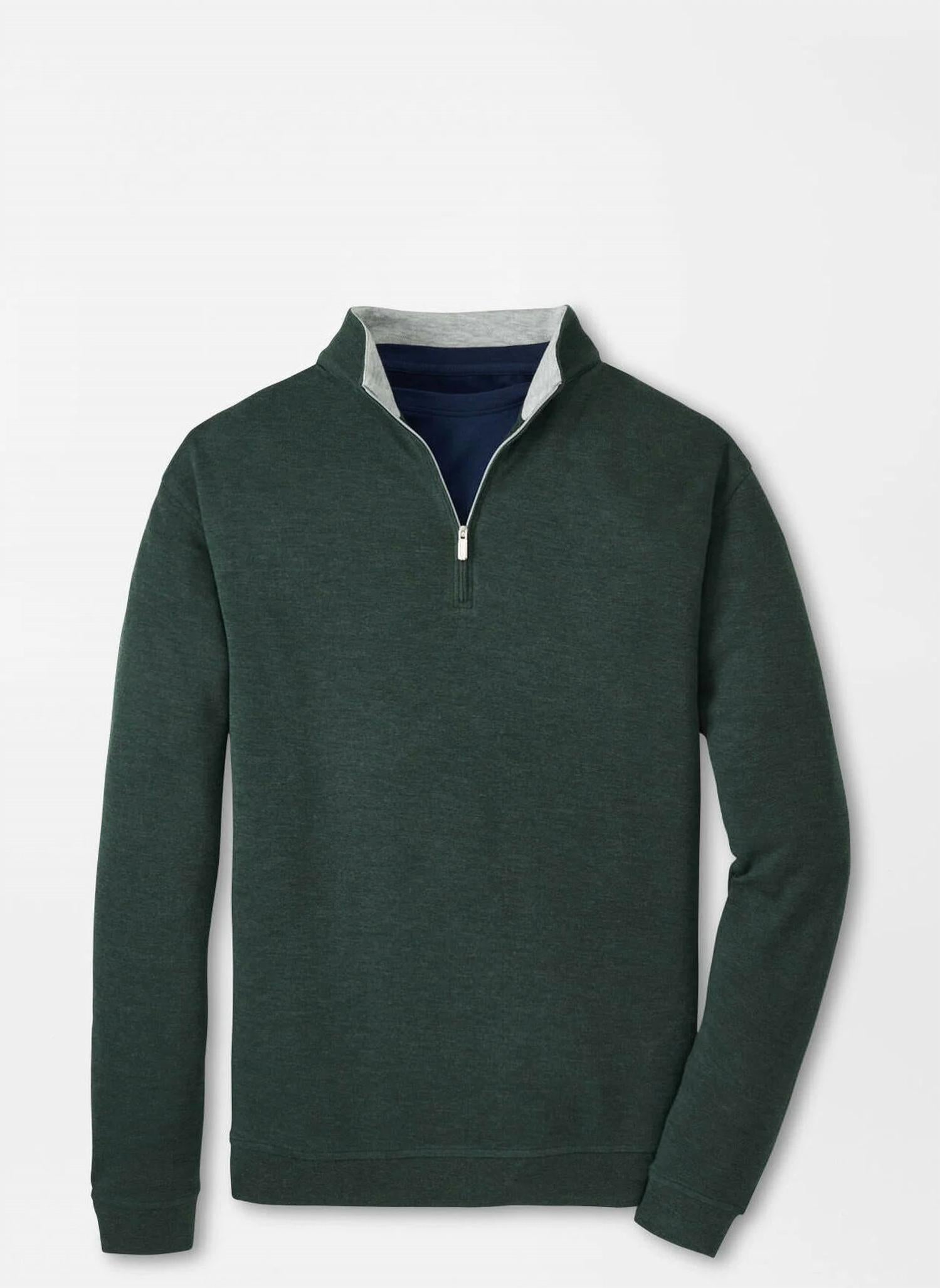 PETER MILLAR Crown Comfort Pullover in deep verdant - men's sweater - alternate view
