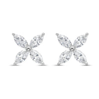 Diana M Jewels - Women's Marquise Lab-grown Diamond Stud Earrings (2.00 Tcw) - Classic
