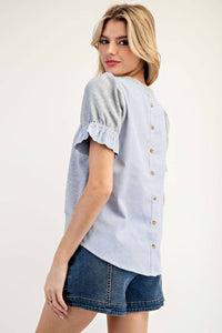 Ee:Some - Button Down Back Top