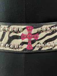 CROSS BELT WITH SWAROVSKI CRYSTALS