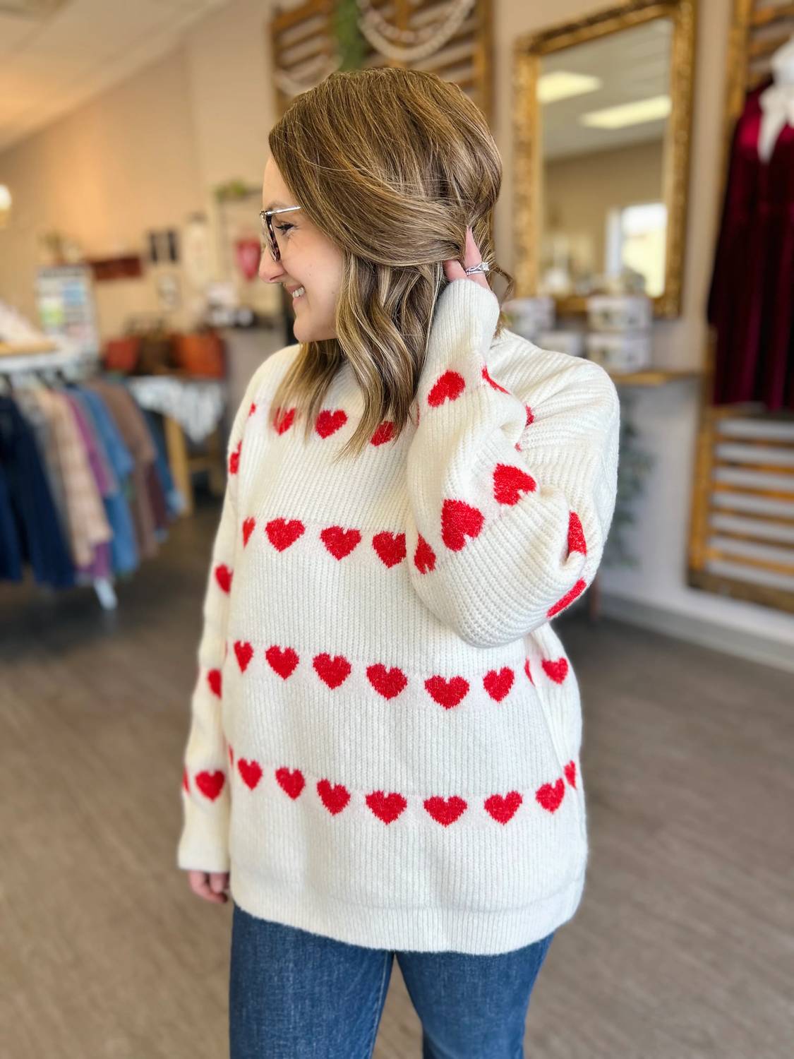 Vine & Love - Love Story Heart Sweater