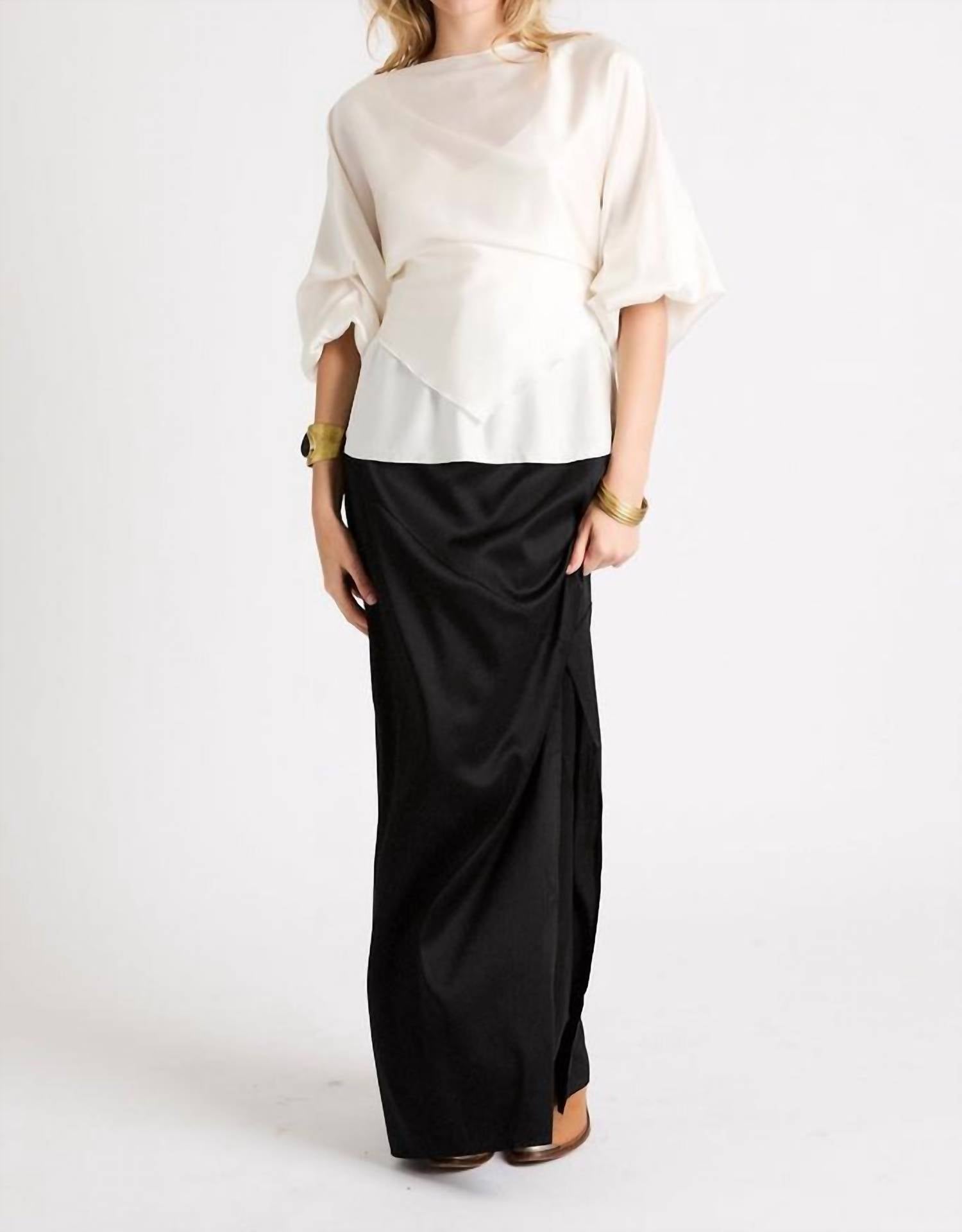 Beryll Naomi Silk Skirt in black - women's skirt