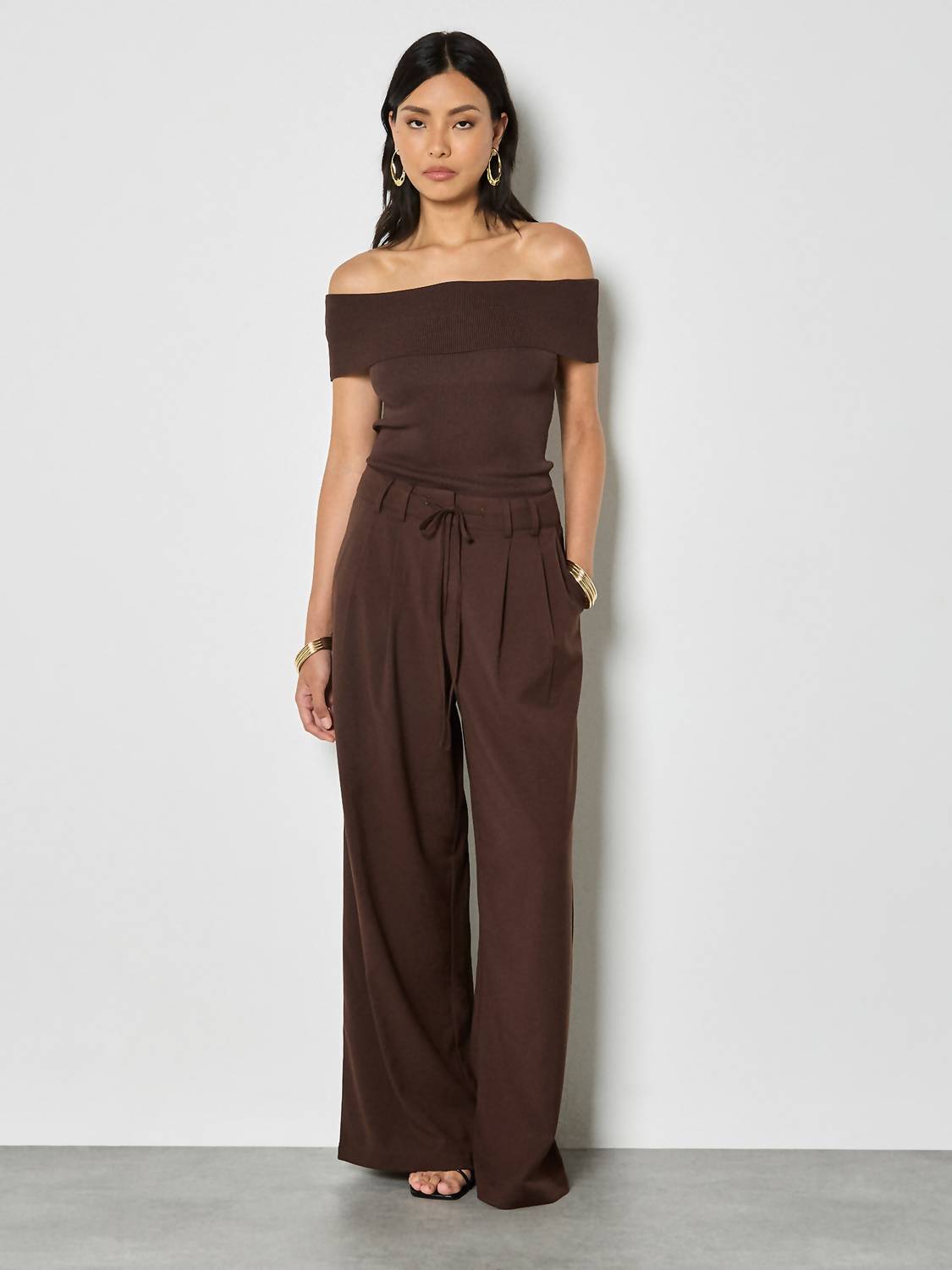 Apricot - Cali Off The Shoulder Knit Top