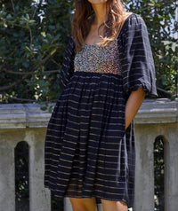 By Together Nora Mini Dress in blue - women's dress - alternate view