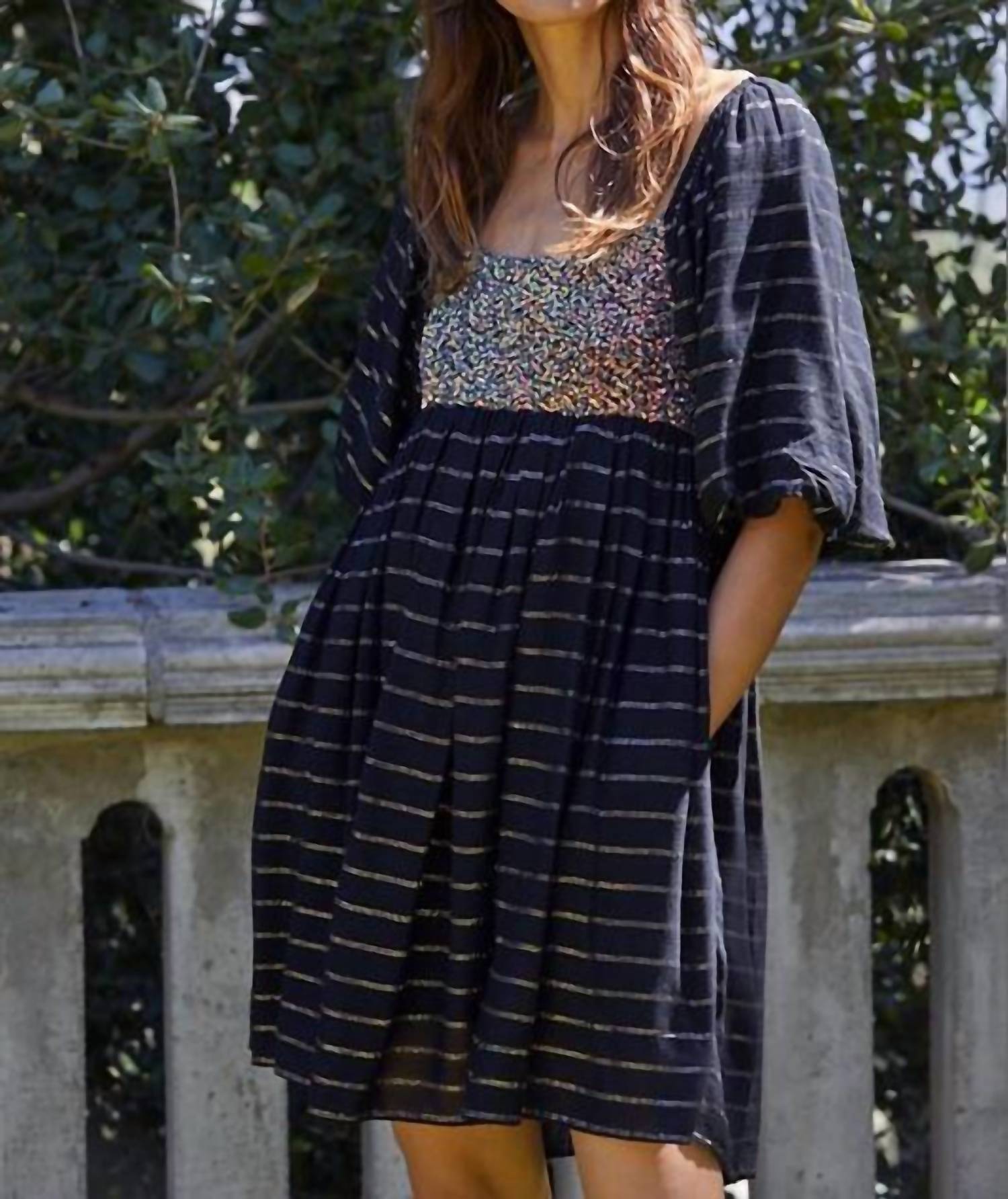 By Together Nora Mini Dress in blue - women's dress - alternate view