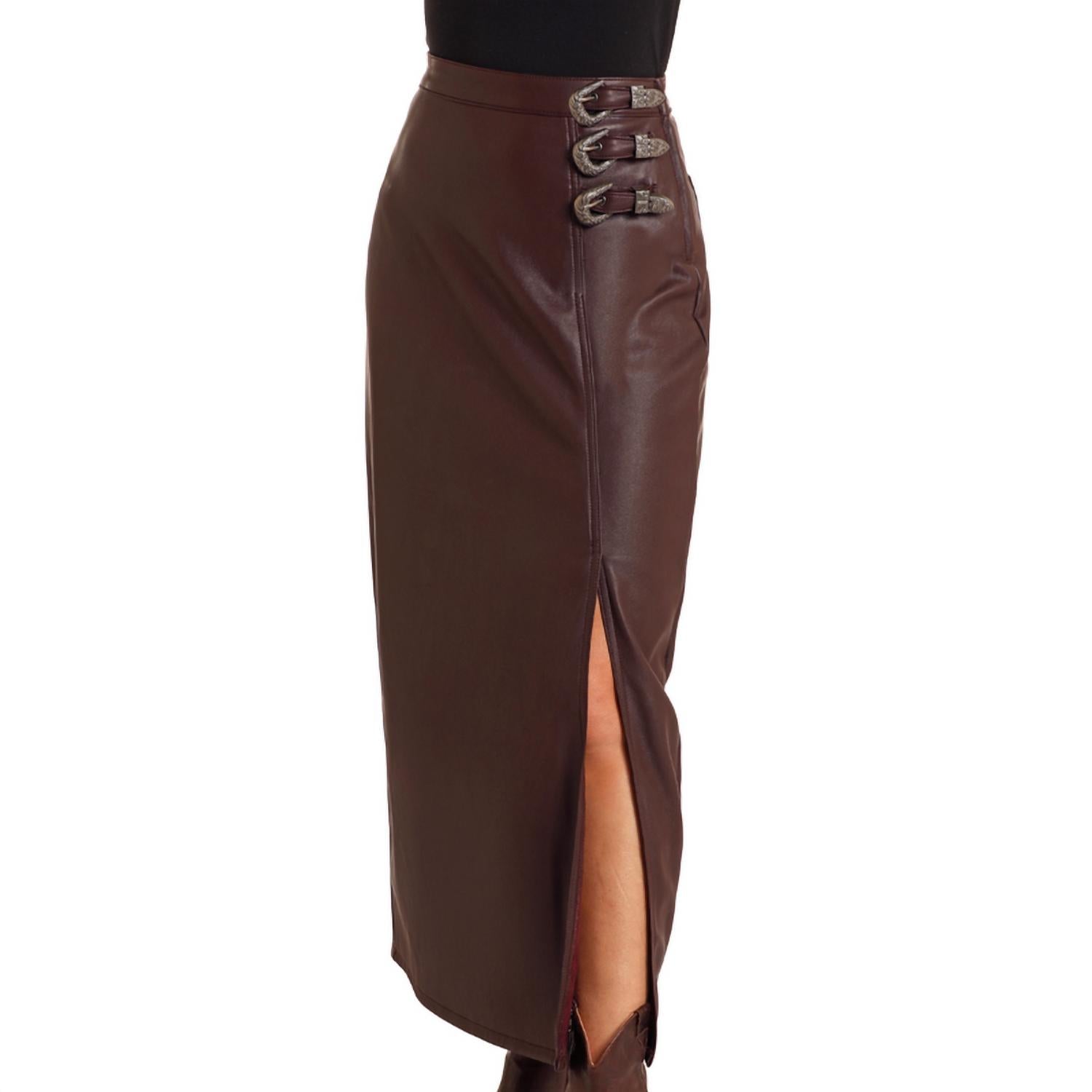 Rock & Roll Denim - Pleather Maxi Skirt