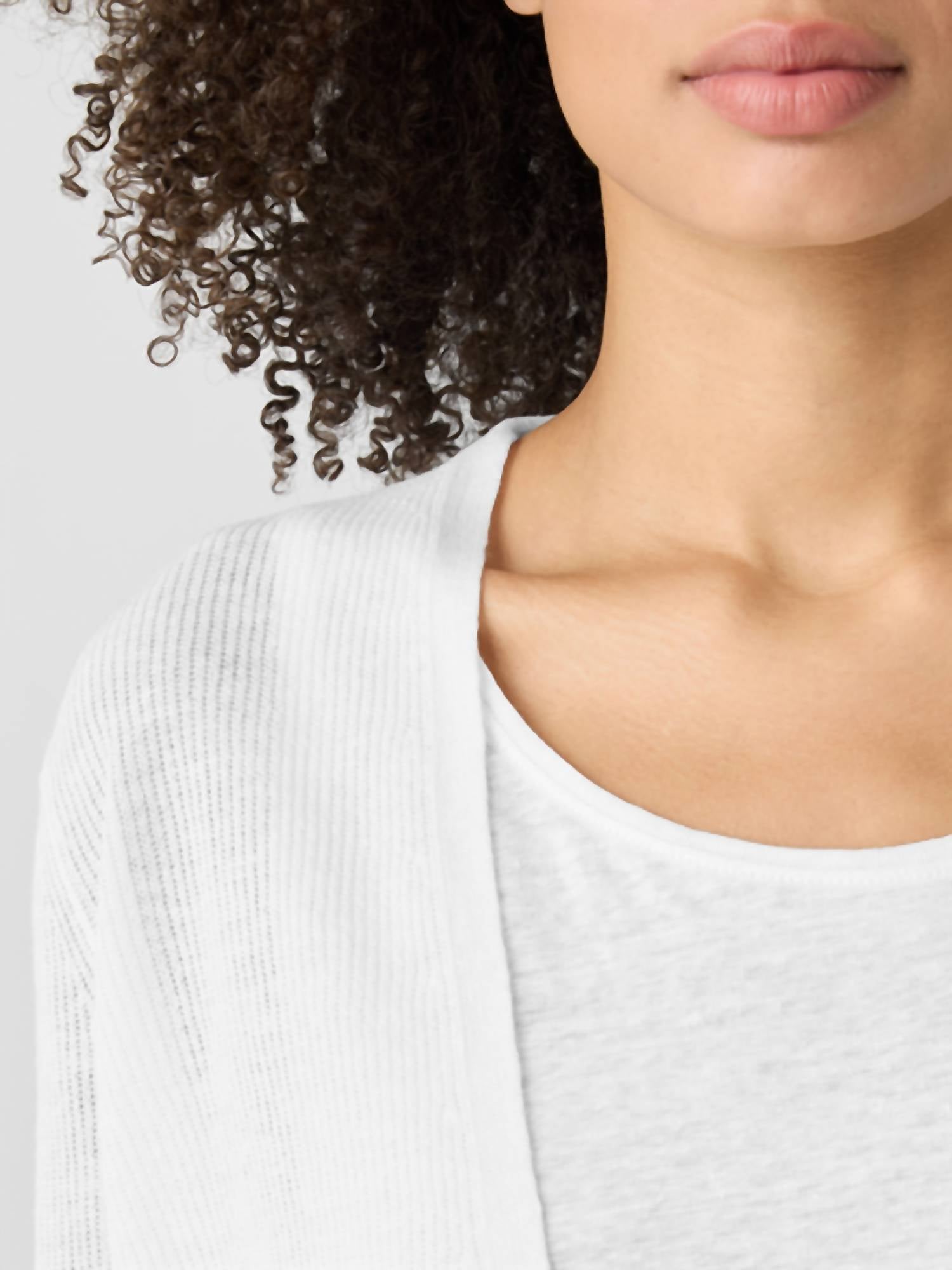 Eileen Fisher - Organic Linen Cotton Cropped Cardigan