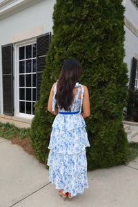 Tcec - Floral Print Tiered Midi Dress