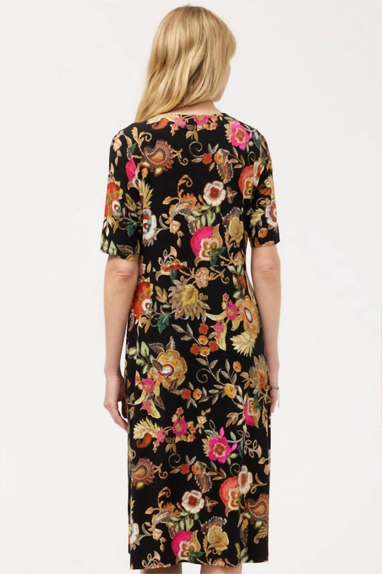Johnny Was - JANIE FAVORITE TWIST FRONT MIDI SWING DRESS