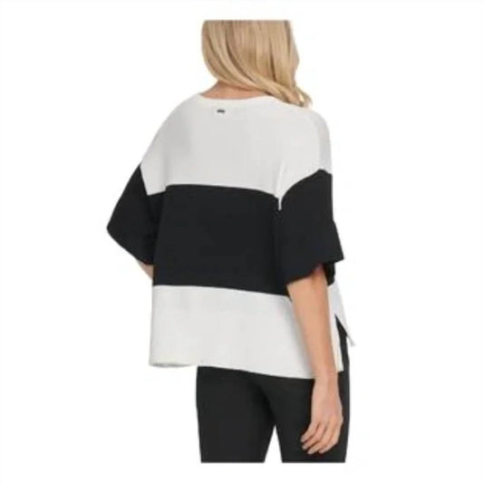 Dkny - Ribbed Knit Colorblock Sweater