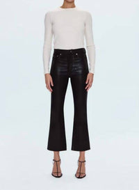 PISTOLA Lennon High Rise Crop Boot Pant in coated mocha 1 - women's pants - view 4