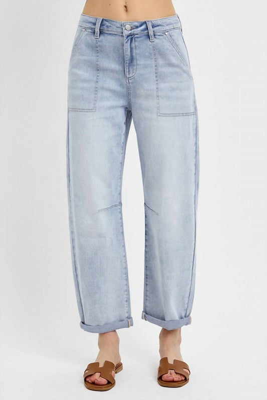 Risen - Risen Patch Pocket Barrel Cuffed Jeans