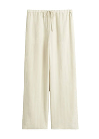 Toteme - Woven Drawstring Stripe Trousers