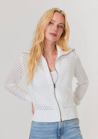 J. Society - Open Stitch Zip Front Cardigan