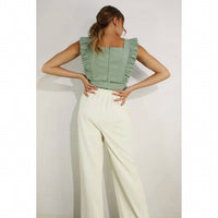 Mulla - Pleated Long Elastic Waist Pants